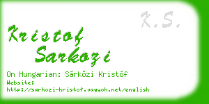 kristof sarkozi business card